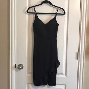 Sexy black ruffle lined dress sz 3